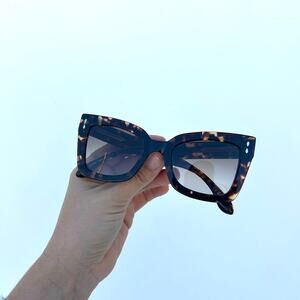 Isabel Marant Havana Cat Eye Sunglasses Oversized Tortoiseshell Designer